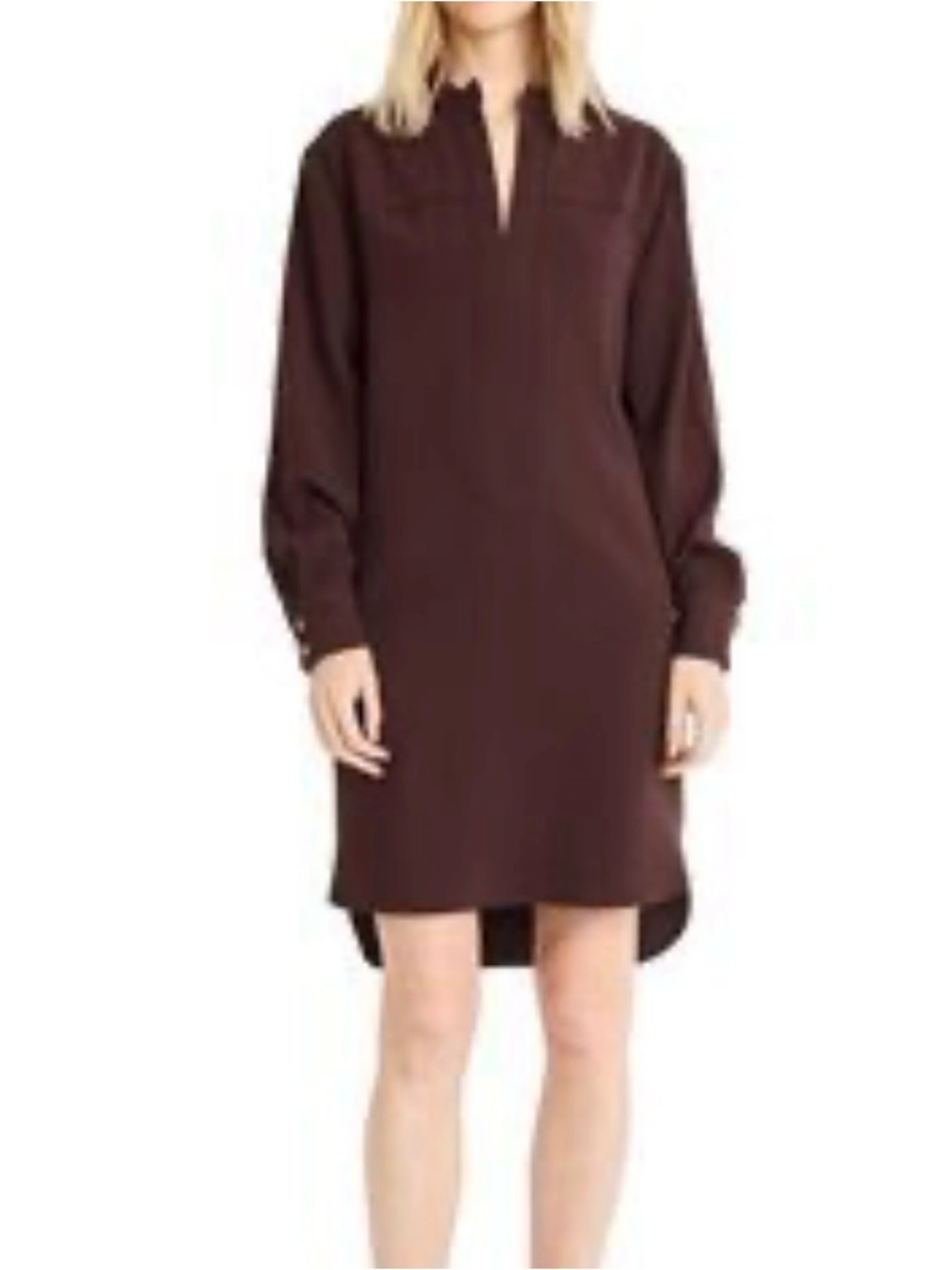 LUXELY long sleeve Burgundy women Tunic Shirt M